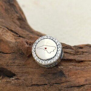 Pandora North Carolina Exclusive Bead S925 Silver Charm For Bracelet